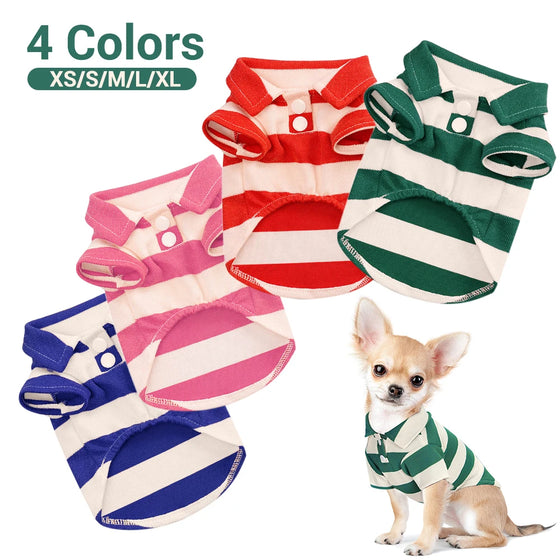 Summer Pet Dog Shirt Casual  Collar Sweatshirt Yorkie Chihuahua Puppy Clothes Dog Vest For Small Medium Dogs Costumes