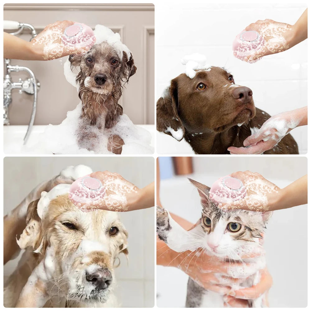 Silicone Pet Shampoo Massager Brush