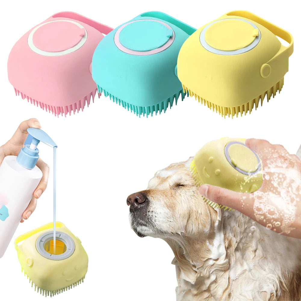 Silicone Pet Shampoo Massager Brush